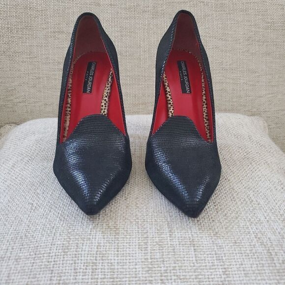 Charles Jourdan Paris Shoes Heels Black Suede Sz 8.5 - Picture 5 of 14